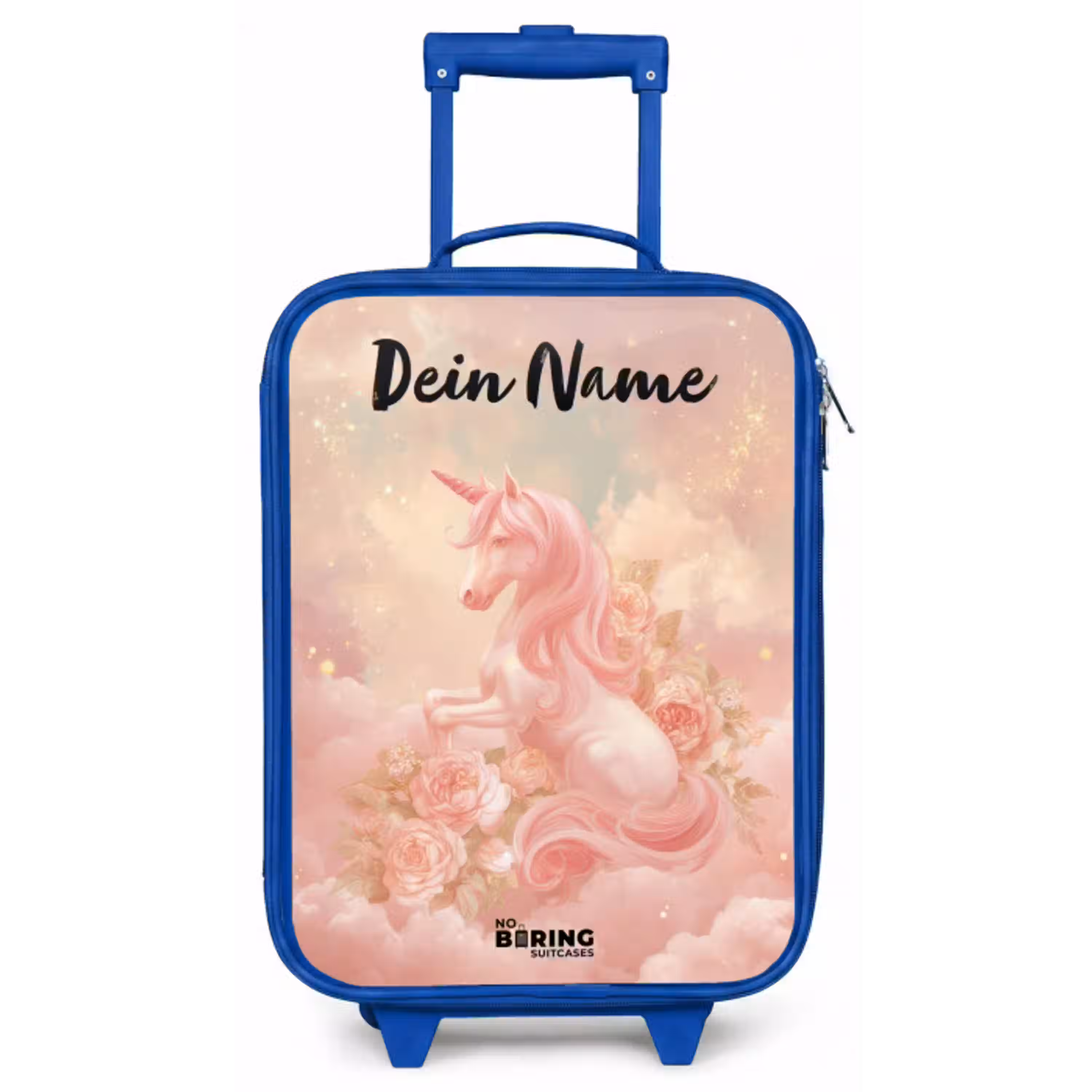 Eenhoorn - Wolken - Roze Kinderkoffer - Blauw klein -zz3dotto