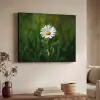 Wit - Madeliefje - Bloem - Gras Textielframe - compleet frame klein -sfeer3