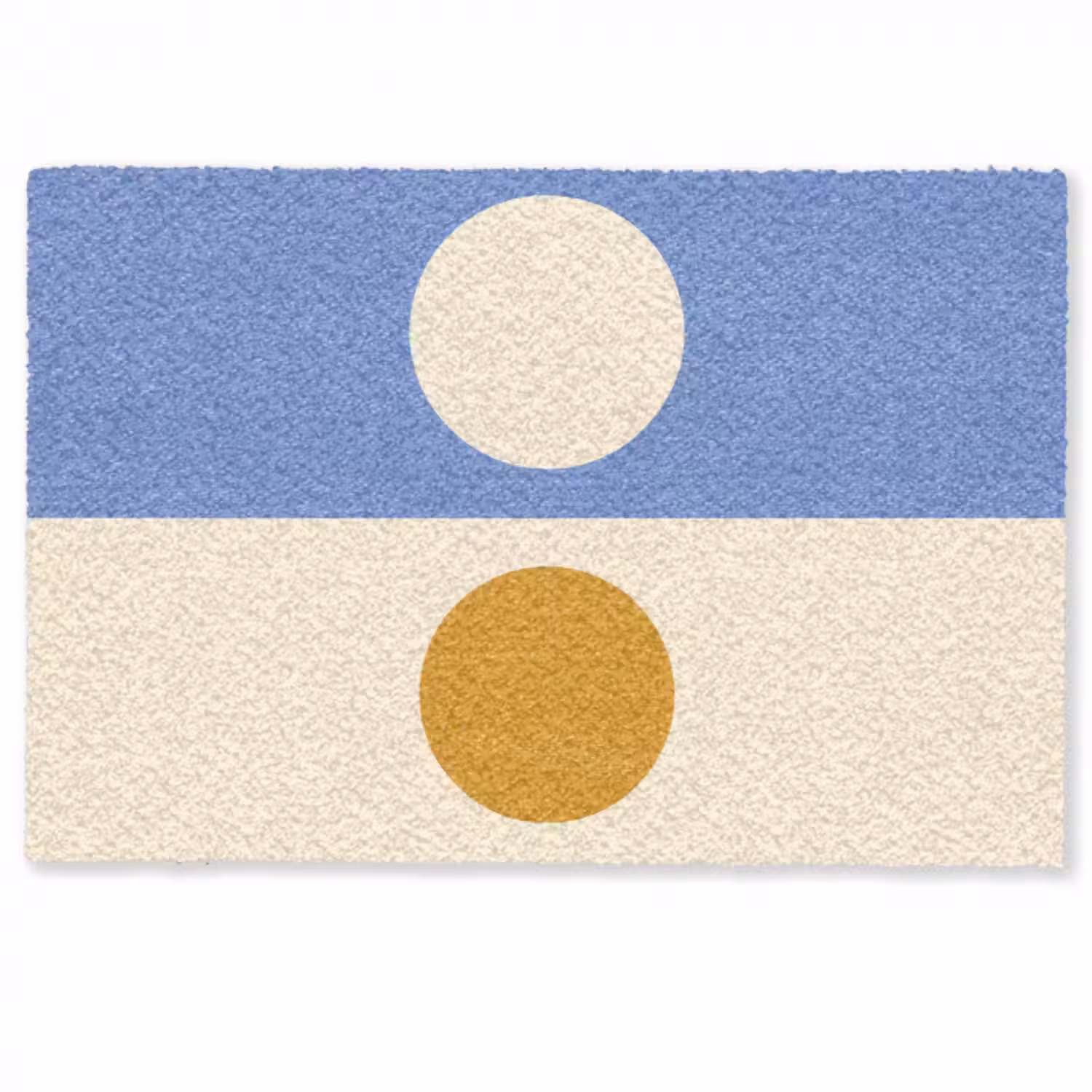 Fußmatte - Kreise - Symmetrisch - Weiß - Blau - Gelb