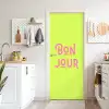 Groen - Roze bonjour - art-deco deurposter klein -sfeer5