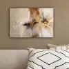 Modern - Bruin - Abstract - Beige canvas 2cm klein -sfeer3
