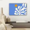 Minimalistisch - Organisch patroon - Blauw canvas 2cm klein -sfeer6