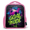 Neon - Graffiti - Voetbal - Kleurrijk Kinderrugzak - Roze middel -3d