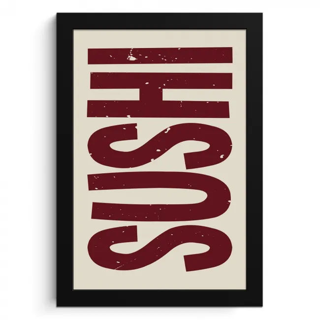 Sushi - Rood - Japandi - Decoratie KitchenYeah - Keuken - Fotolijst klein -3d