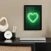 Neon - Groen - Licht fotolijst zwart zonder passe partout klein -sfeer1