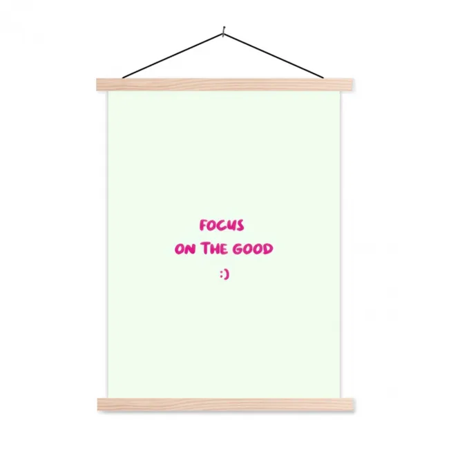 Hanging Poster - Focus - Beige - Pink - Smiley