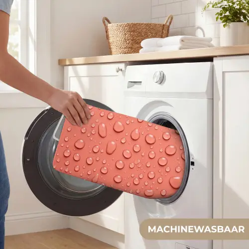 Water - Druppels - Roze Badmat klein -USP_WasbaarNL