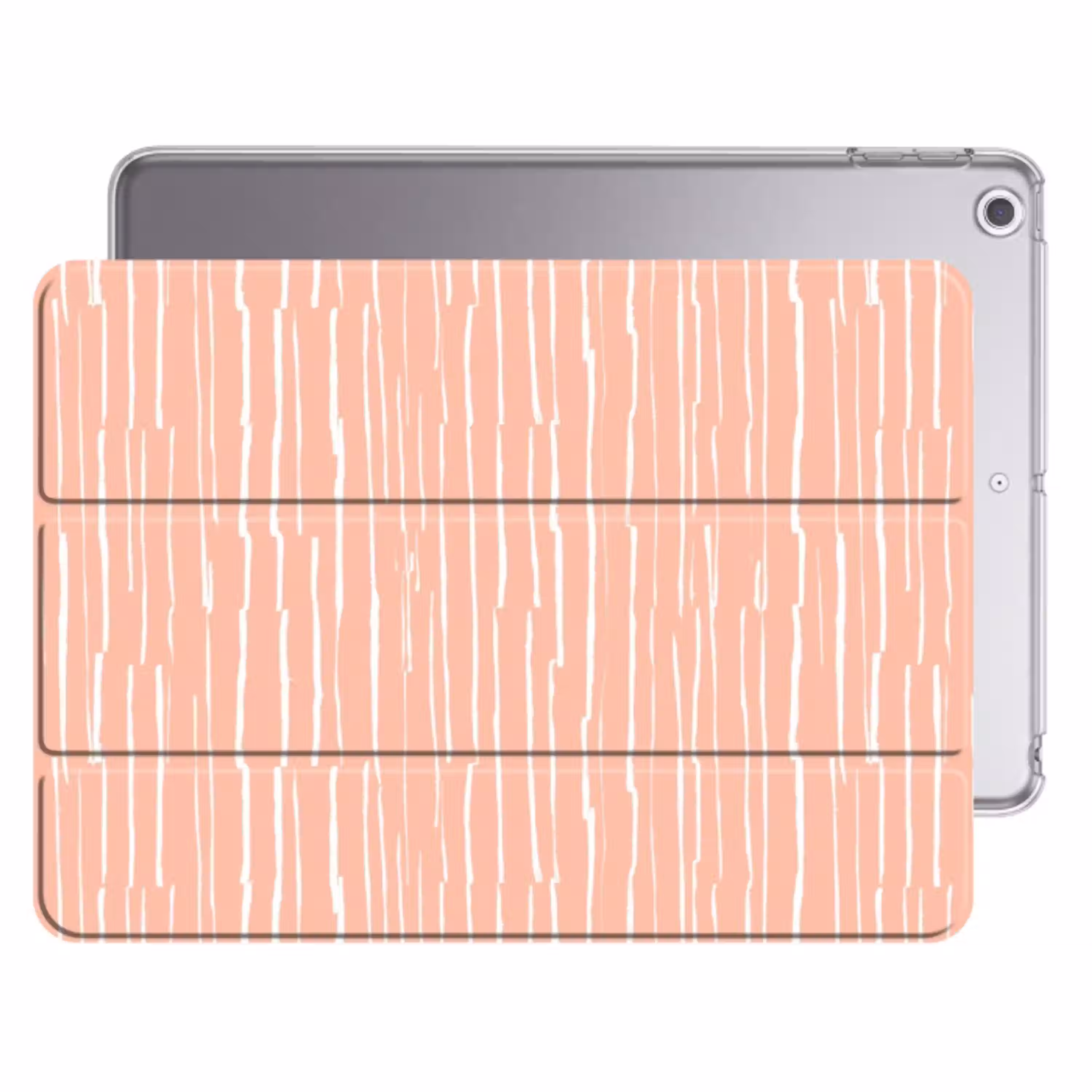 Zalmroze - Strepen - Handgetekend - Patroon Apple iPad 2017 middel 1172 -threedimensional_3d_global