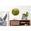 Lente - Bloemen - Rood - Klaproos - Gras - Groen Wandcirkel aluminium klein -kantoor