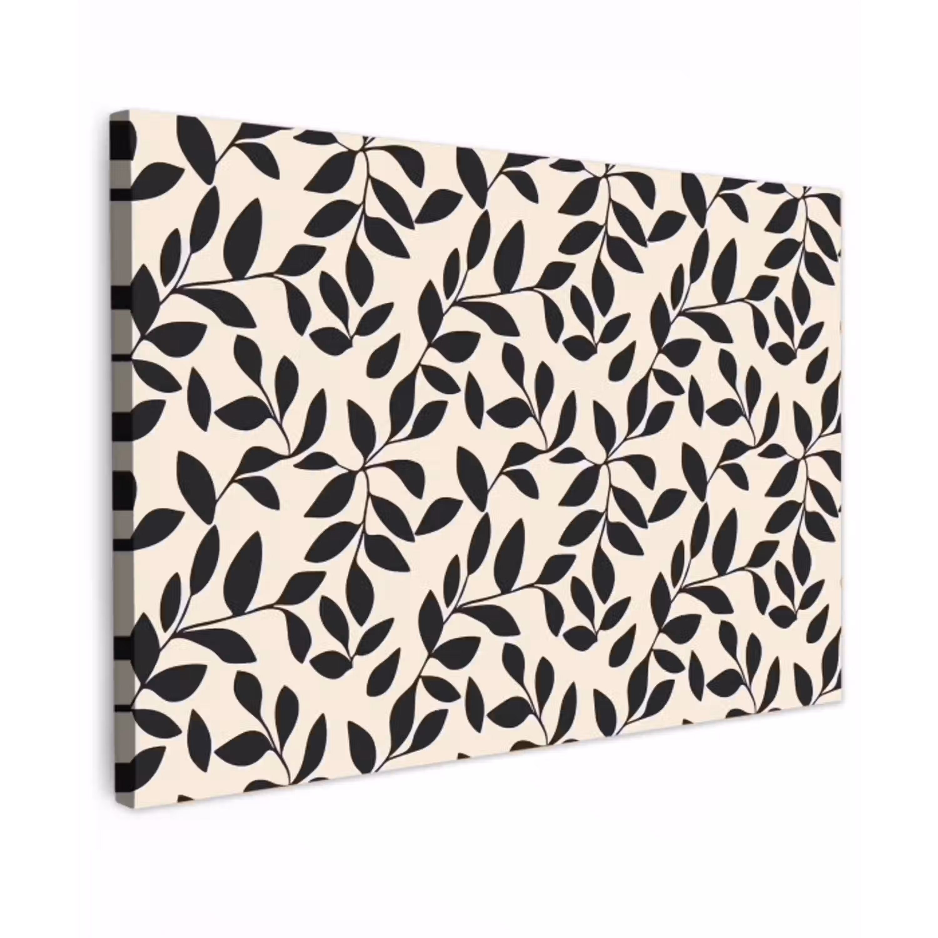 Elegant - Patroon - Zwart - Beige canvas 2cm klein 34 -z3d