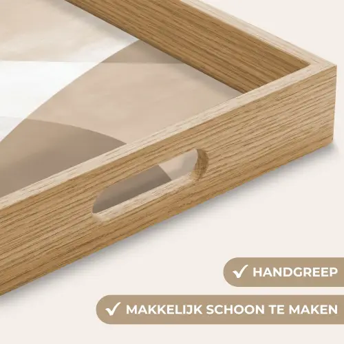 Vloeiende vlakken - Harmonieus - Golvend Dienblad Rechthoek middel -USP_HandgreepNL
