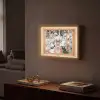 Doorkijk - Hert - Sneeuw - Winter - Bos - Dieren Light Box met batterij (Wandlamp) middel -sfeer1