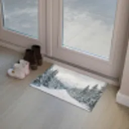 Weg - Sneeuw - Naaldbos - Winter - Avontuurlijk Deurmat klein -sfeer3