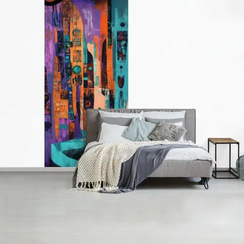 Abstract - Figuren - Kleurrijk fotobehang vinyl groot -slaapkamer