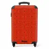 Patronen - Geometrisch patroon op oranje NBS - Handbagage koffer - Kinderen Unisex middel -productfoto_recht