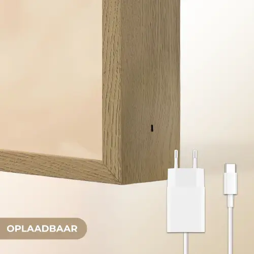 Katten - Zwart - Abstract - Cirkels Light Box met batterij (Wandlamp) middel -USP_websiteoplaadbaarNL