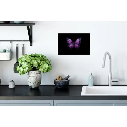 Vlinder - Paars - Levendig Muursticker klein -keuken