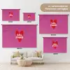 Girl power - Hart - Roze - Rood Wandkleed katoen klein -tsfeer8_DE