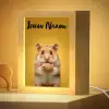 Hamster - Nootje - Geel - Knaagdier Light Box met kabel (Kinderlampje) klein -zzzz_3d_website