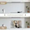 Abstract - Hert - Gewei - Goud keuken achterwand spatscherm klein -voor_na_NL