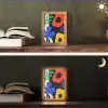 Bloemen - Bladeren - Abstract - Zwart Light Box met kabel (Tafellamp) klein -sfeer3
