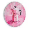 Roze - Verf - Coffee Akoestische PET Vilt - Rond klein -3d