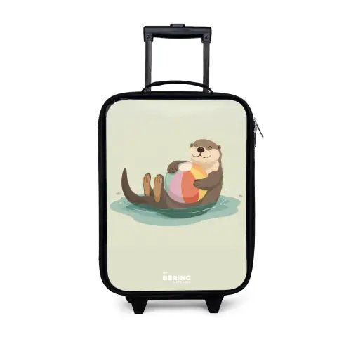 Otter - Strandbal - Water Kinderkoffer - Zwart klein -3d