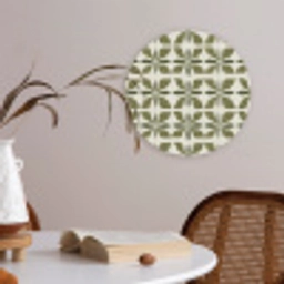 Botanisch - Retro - Groen Akoestische PET Vilt - Rond klein 838 -sfeer3