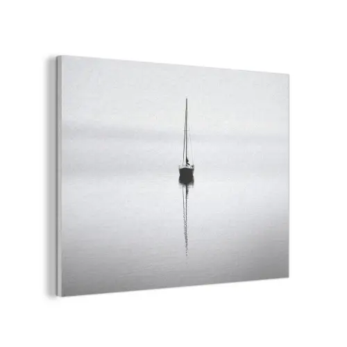 Zeilboot - Zwart - Water - Silhouet PET vilt klein -3d