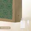 Geometrisch - Patroon - Groen Light Box met batterij (Wandlamp) middel 907 -USP_websiteoplaadbaarNL
