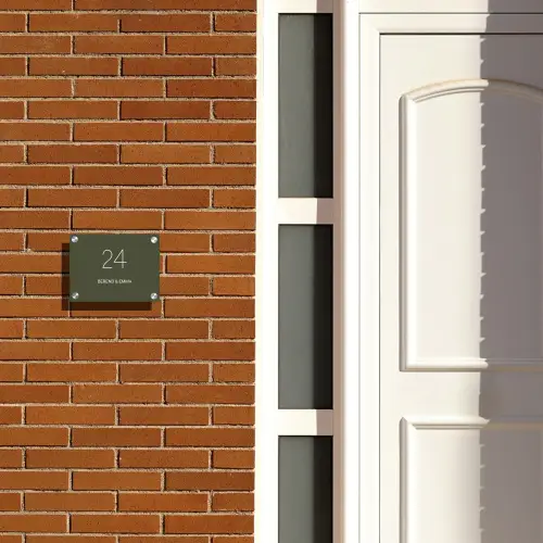 Donkergroen - Klassiek Naambord Rechthoek middel -sfeer3-rechthoek-S