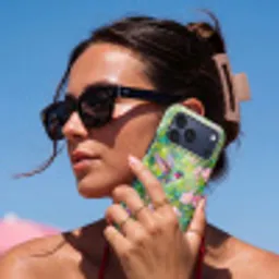 Kolibrie - Bloemen - Natuur - Kleurrijk Toughcase MagSafe Apple iPhone 17 Pro Max klein -Sfeer2V