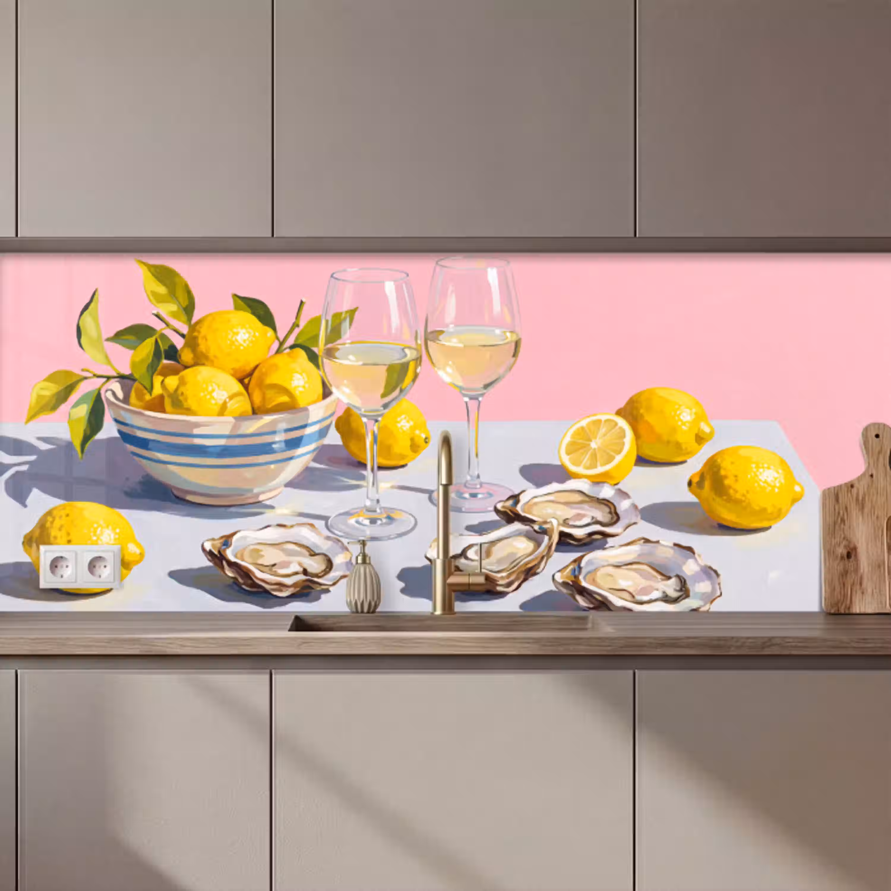 Citroen - Wijn - Eten keuken achterwand 2 middel zz_3dshopping
