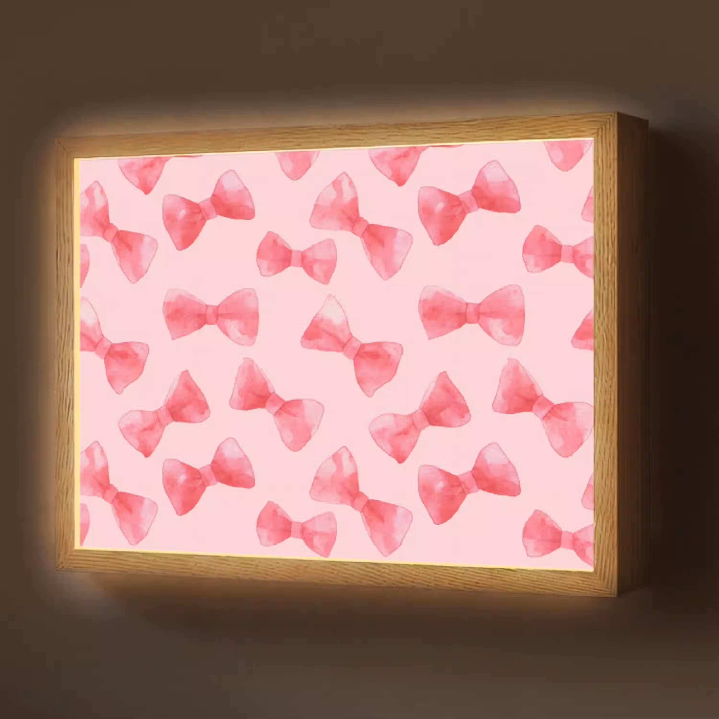 Strikken - Aquarel - Roze Light Box met batterij (Wandlamp) middel 907 -z3d_website