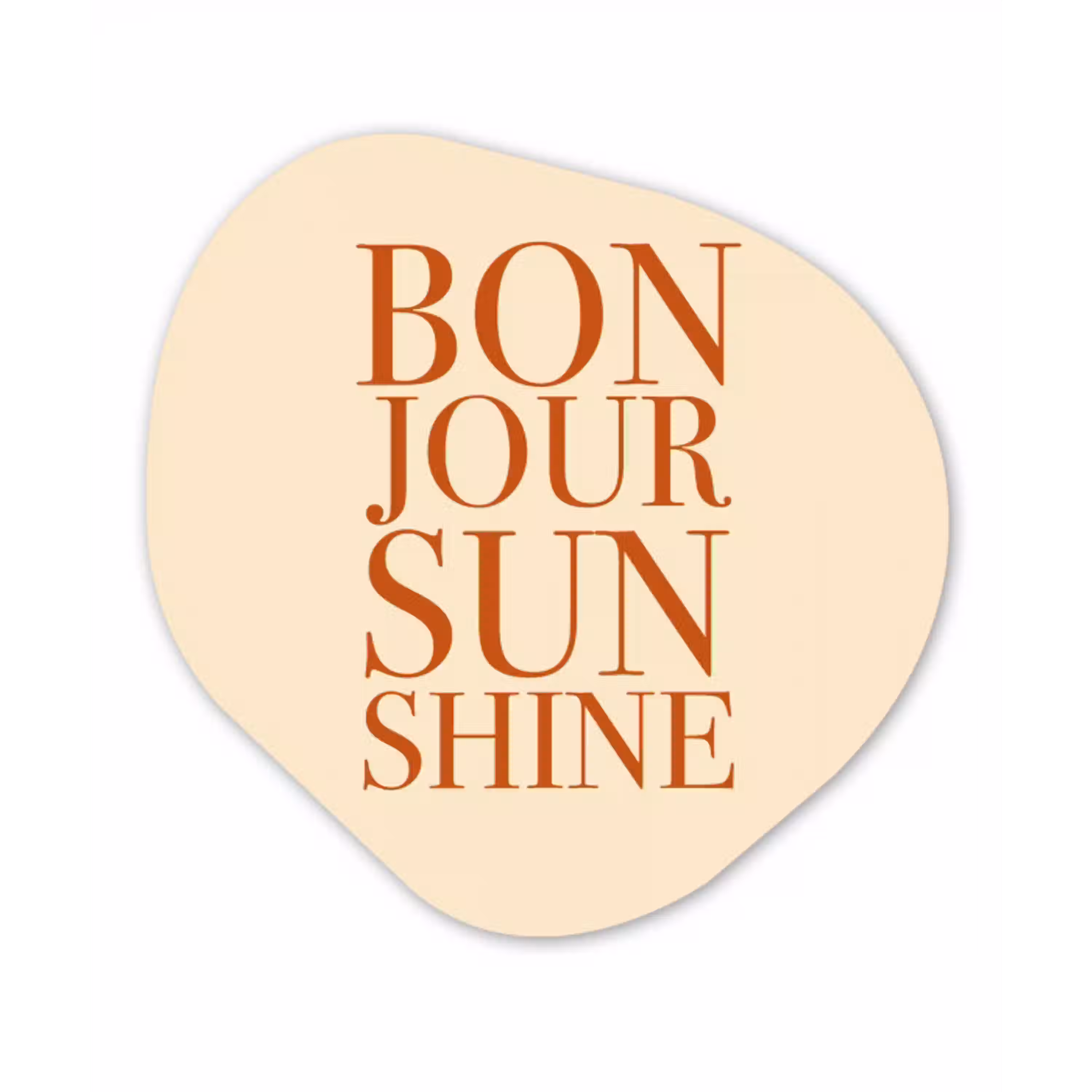 Oranje - Quote - Sun Wandcirkel Organisch Plexiglas middel -3d