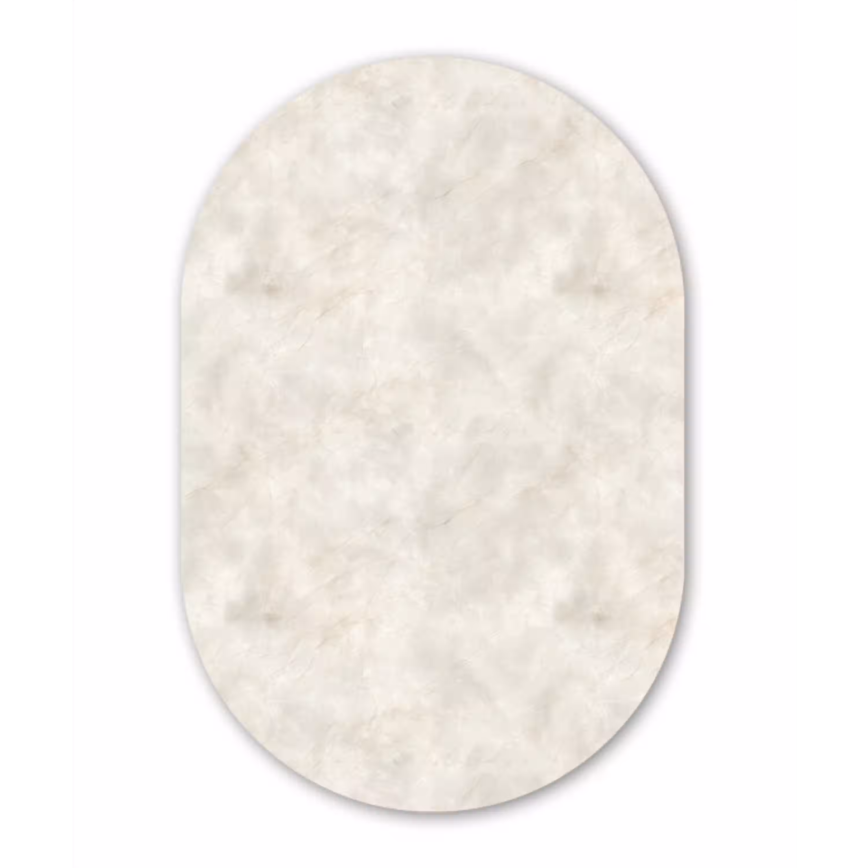 Crèmebeige - Marmer - Aders Wandcirkel Ovaal Aluminium middel 839 -3d