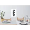 Vintage - Japandi - Decoratie - Black Muursticker klein -eettafel