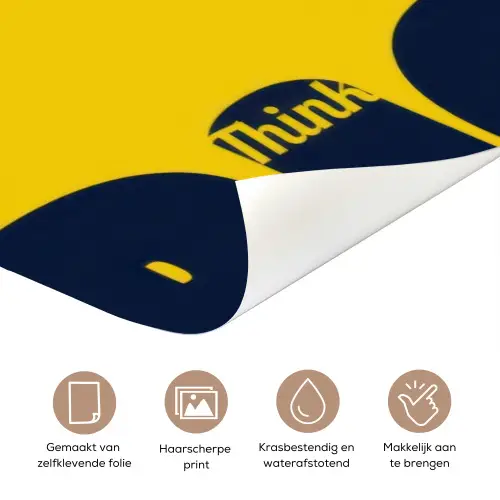 Geel - Think big - Grafisch deurposter klein -closeup_NL