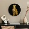 Panter - Realistisch - Bruin Fotolijst rond zonder passe partout klein -sfeer1