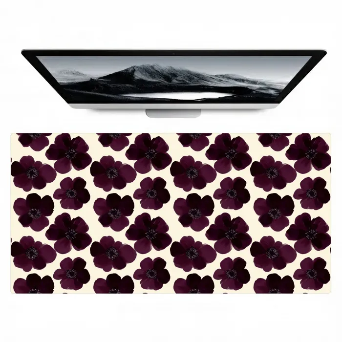 Bloemen - Aquarel - Paars Muismat XXL klein 681 -zzz3d