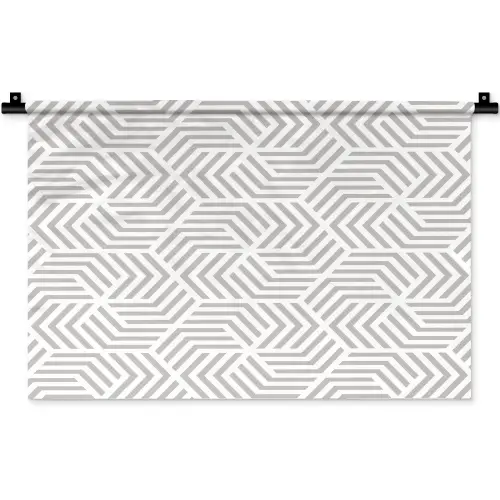 Grafisch - Patroon - Modern - Onderbroken Wandkleed katoen klein 269 -zz3d