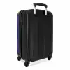 Koningsblauwe achtergrond met dubbele witte zijstrepen links NBS - Handbagage koffer - Kinderen Unisex middel -achterkant