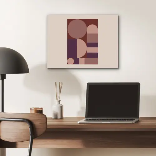 Geometrisch - Cirkels - Rood PET vilt klein -sfeer5