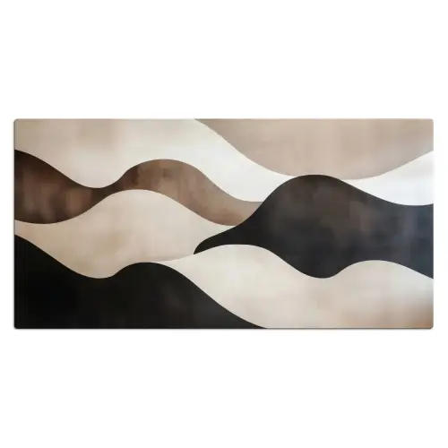 Golven - Abstract - Beige Muismat XXL klein -3d_leeg