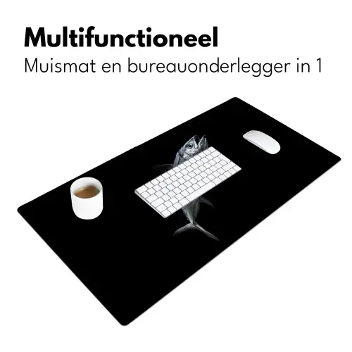 Makreel - Vis - Zwart Muismat XXL klein -sfeer4