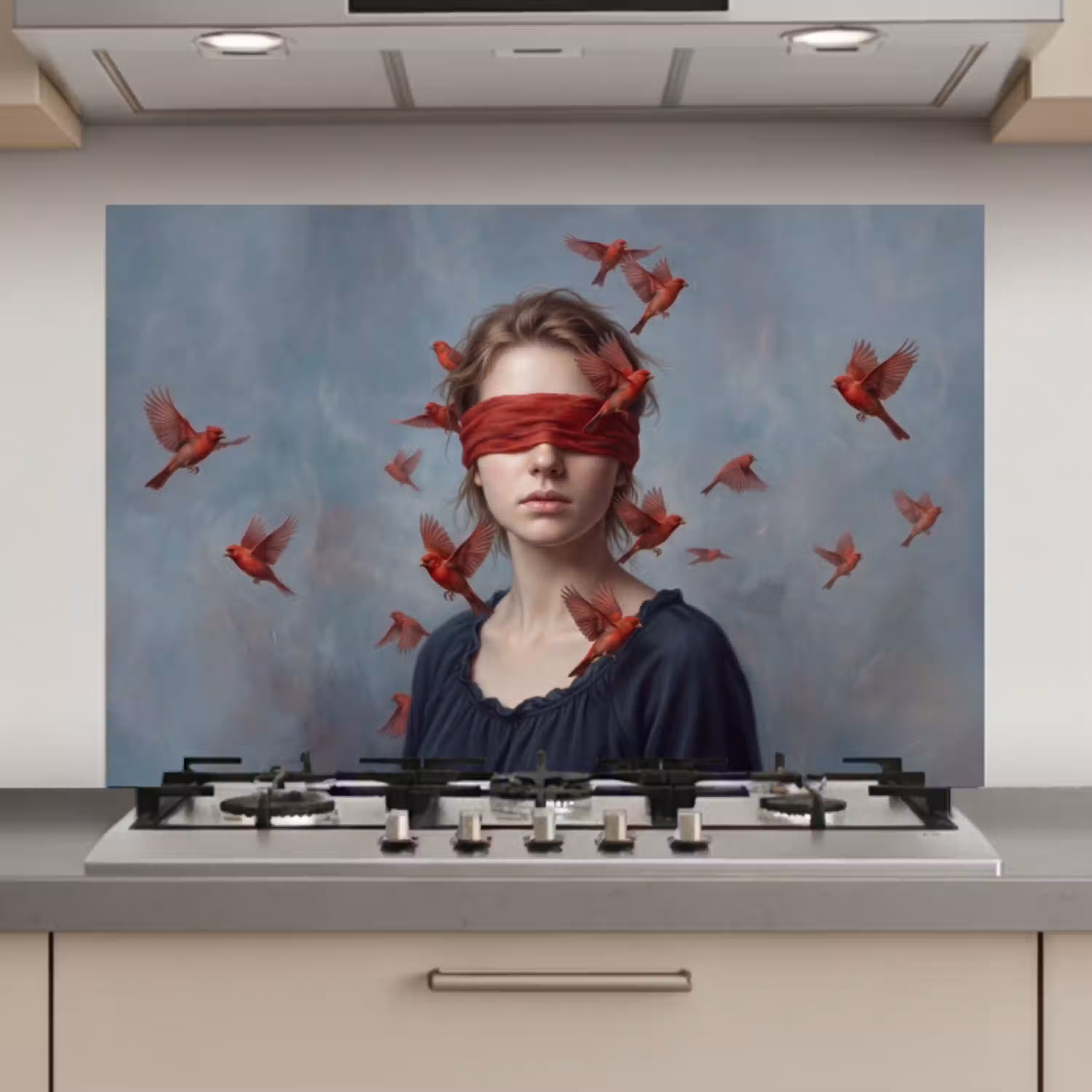 Portret - Krachtig - Rood keuken achterwand spatscherm klein -3d_website