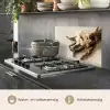 Vanille - Bloemen - Beige keuken achterwand spatscherm klein -usp_NL