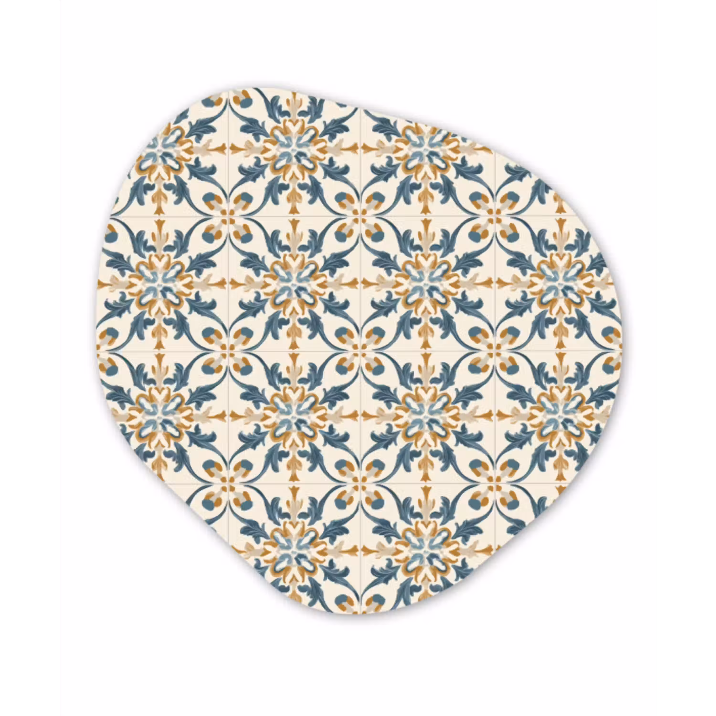 Patroon - Klassiek - Kleurrijk Wandcirkel Organisch Forex 3mm klein 629 -3d