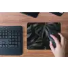 Zwart - Monstera - Bladeren muismat rubber klein -toetsenbord