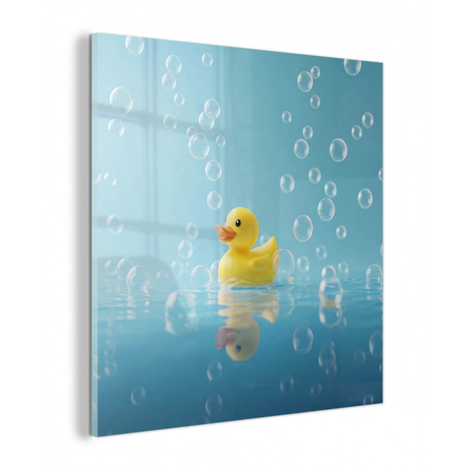 Bubbels - Badeend - Geel plexiglas 5mm klein -z3d